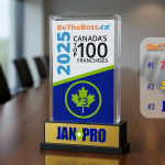 JAN-PRO Canada obtient la troisième place dans la liste des 100 meilleures franchises 2025 de BeTheBoss.ca