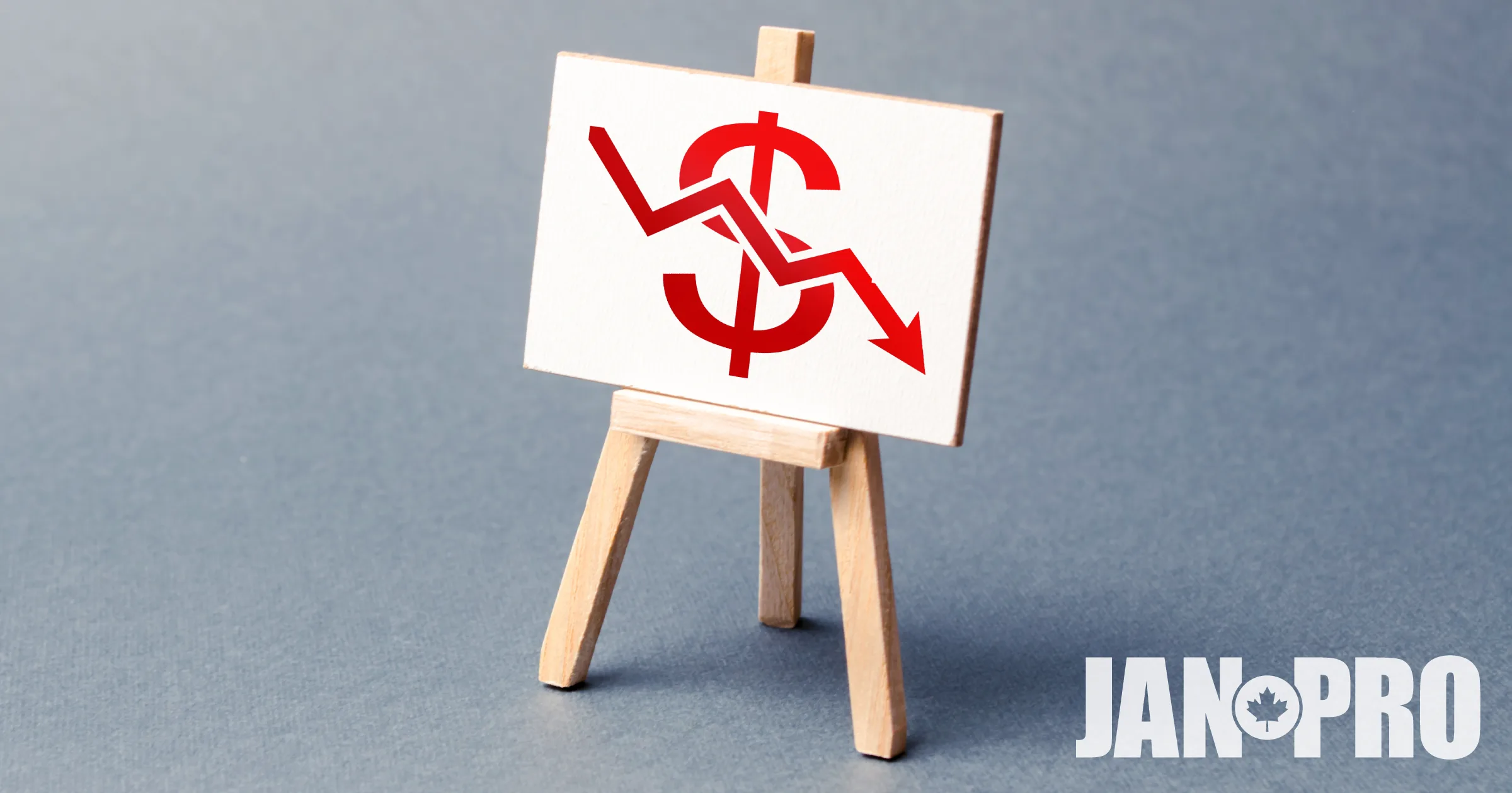 Chart showing money forecast going down